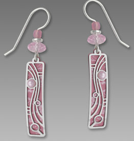 Pink Art Deco Column Earrings