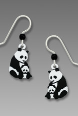 Mother and Baby Panda Bear Earrings