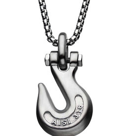 Steel Tow Hook Necklace 24"