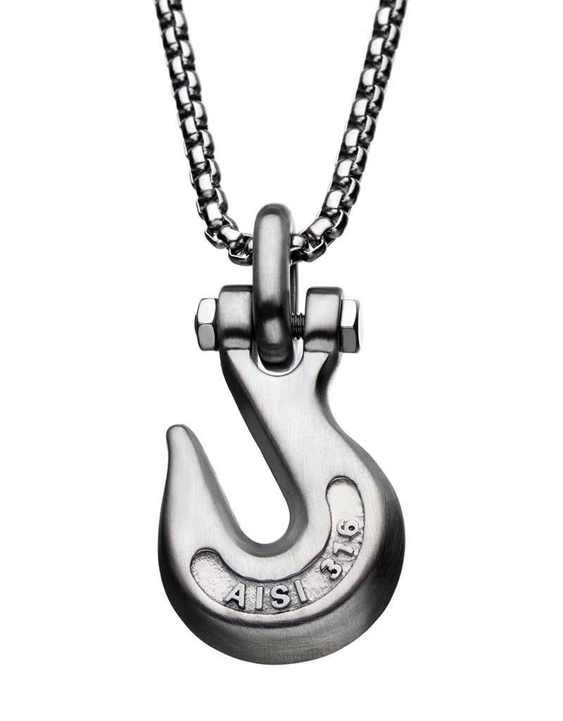 Steel Tow Hook Necklace 24"