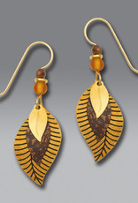 Three-Part Autumn Gold and Brown Earrings