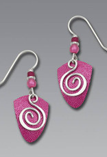 Magenta Shield with Spiral Earrings