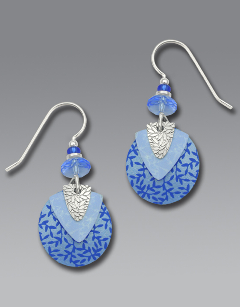 Periwinkle Disk/Shield Earrings