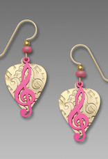 Guitar Pick & Treble Clef Earrings