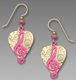 Guitar Pick & Treble Clef Earrings