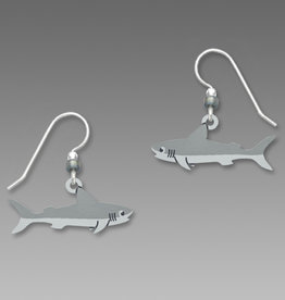 Gray Shark Earrings