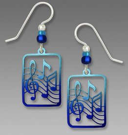 Blue Musical Notes Earrings