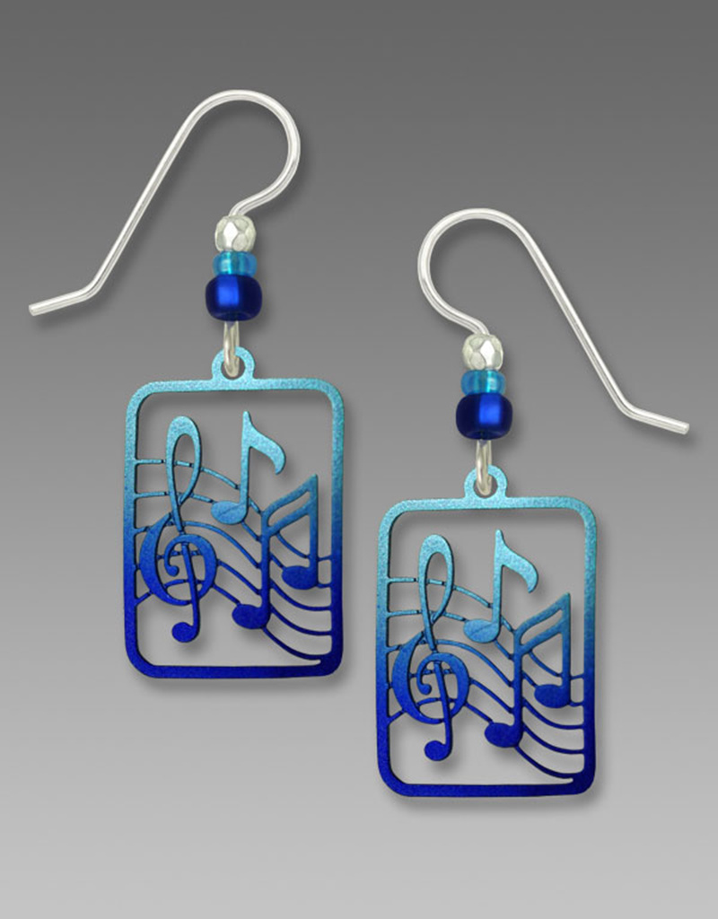 Blue Musical Notes Earrings