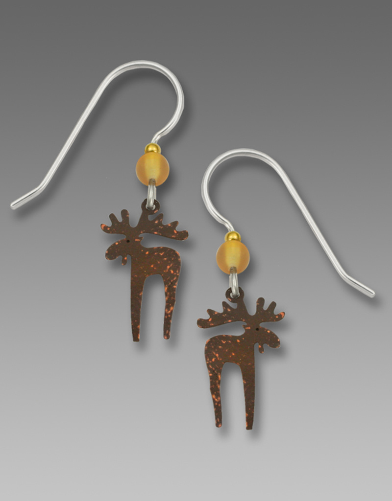 Brown Moose Earrings