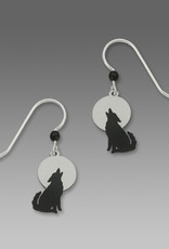 Wolf Howling in Front of the Moon Earrings