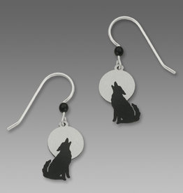 Wolf Howling in Front of the Moon Earrings
