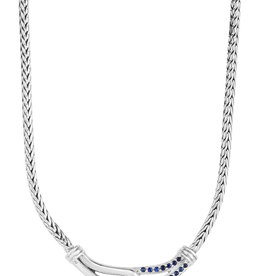 Woven Loop Sapphire Necklace