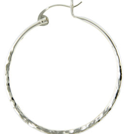 Hammered Hoop Earrings 38mm