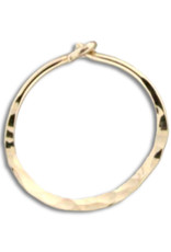 14k Gold Filled Hammered Hoop Earrings 13mm