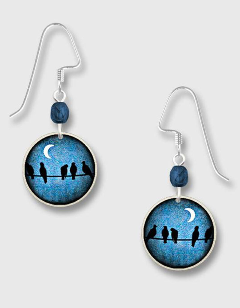 Birds at Night Earrings