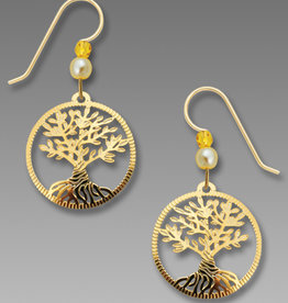 Tree of Life Twisted Gold Earrings