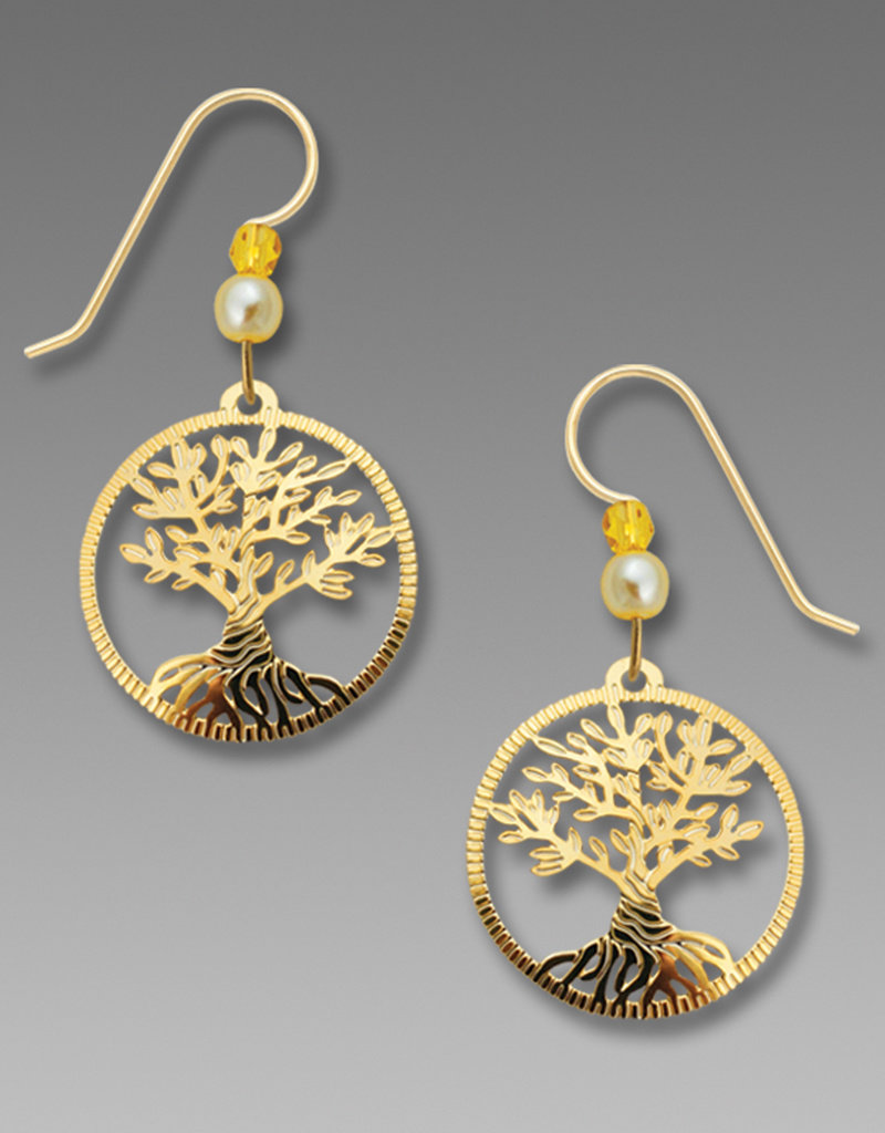 Tree of Life Twisted Gold Earrings