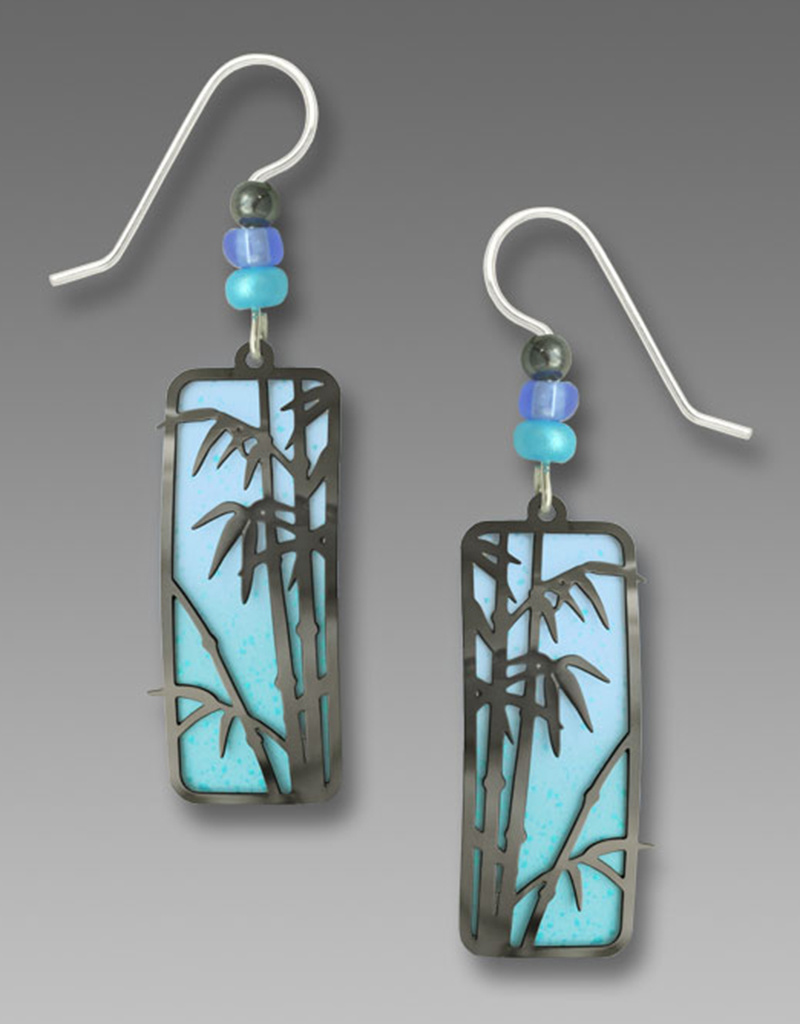 Blue Bamboo Earrings