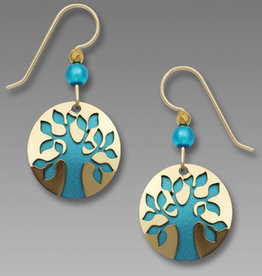 Teal Tree of Life Earrings