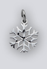 Sterling Silver Snowflake Charm 12mm (Chain Sold Separately)
