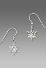 Snowflake with Clear Crystal Earrings