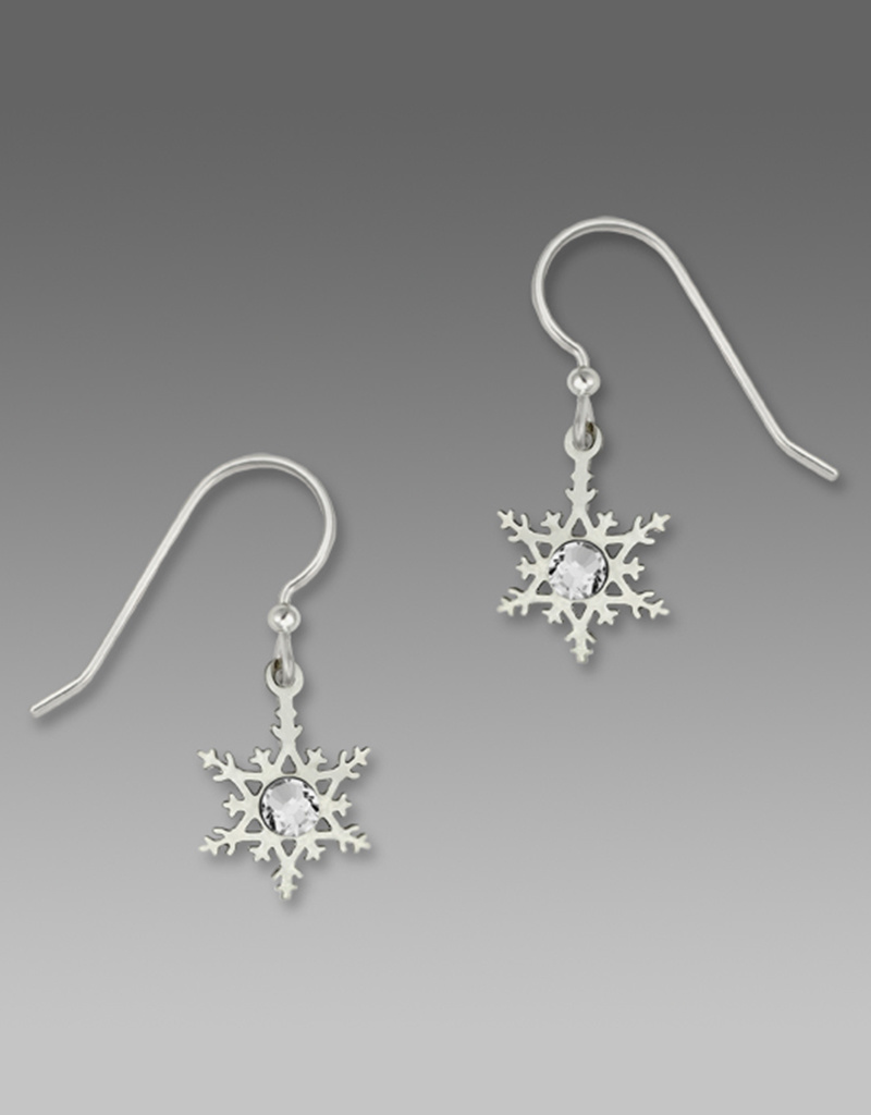Snowflake Clear Crystal Earrings