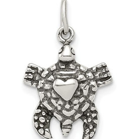 Antiqued Sea Turtle Charm 13mm