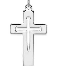 Sterling Silver Latin Cross Pendant 35mm