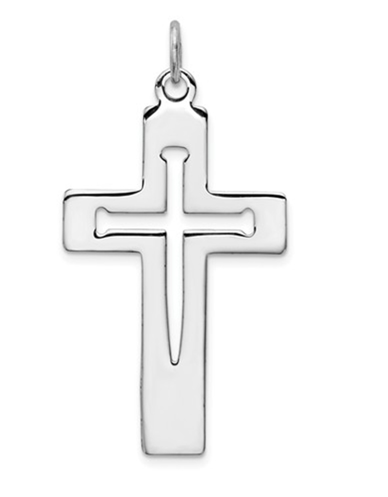 Sterling Silver Latin Cross Pendant 35mm