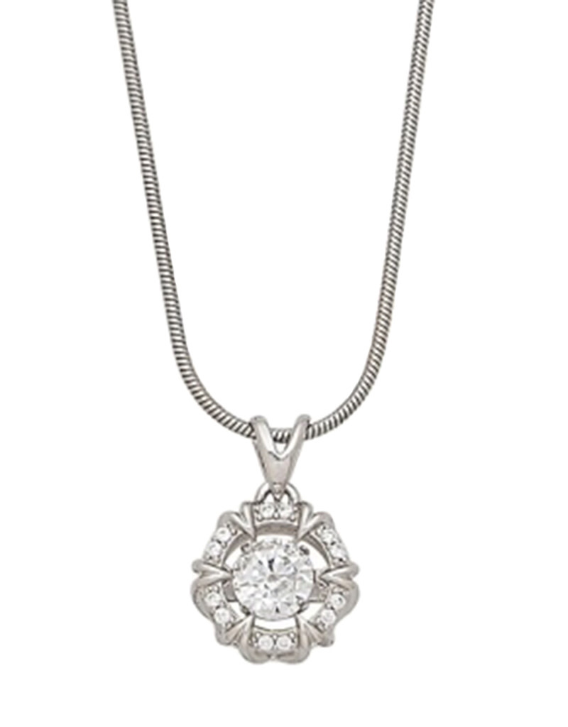 Dancing CZ Necklace 18"