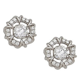 Dancing CZ Stud Earrings
