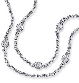 Chain CZ Station Necklace