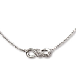 Infinity Design CZ Necklace 16"+2"