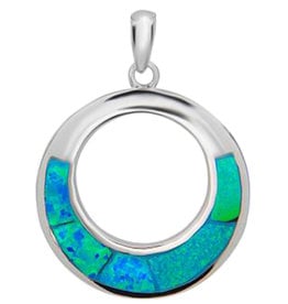 Open Circle Opal Pendant