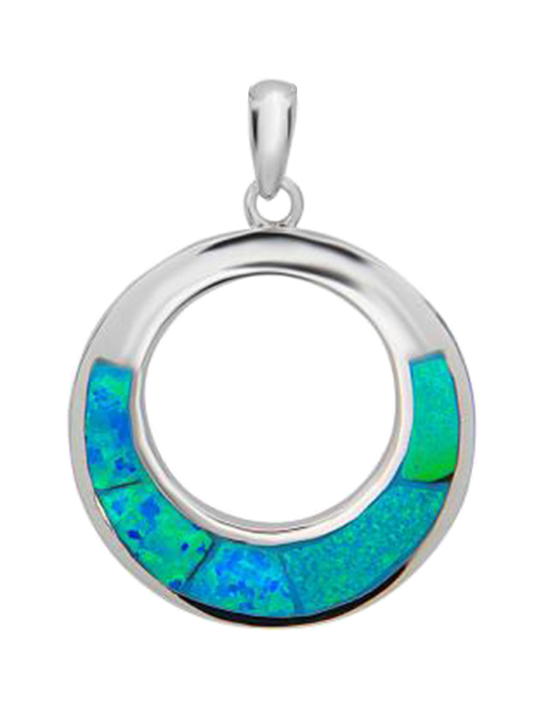 Open Circle Opal Pendant