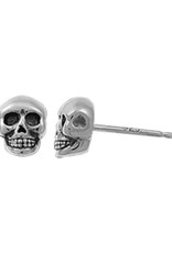 Sterling Silver Skull Stud Earrings 6.5mm