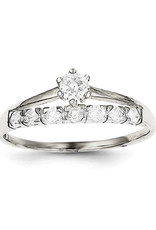 Sterling Silver CZ Crown Ring