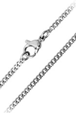 Stainless Steel 2mm Curb Link Chain Necklace