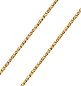 3.4mm Gold Plated Wheat Necklace