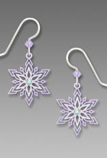 Violet Snowflake Earrings