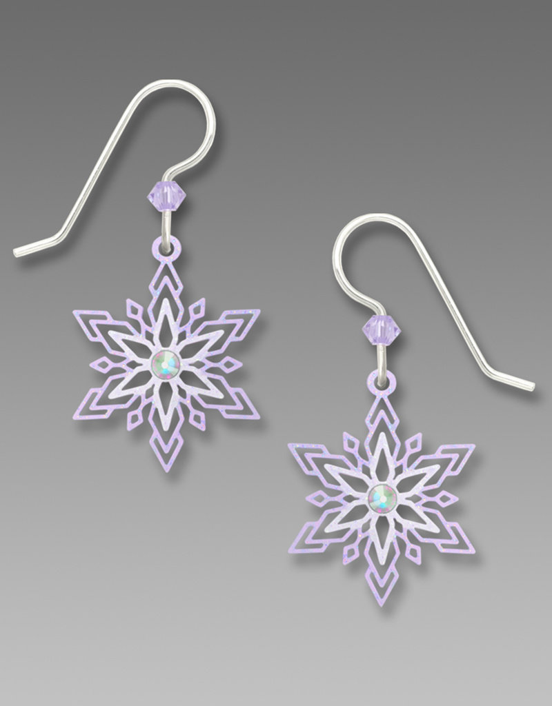Violet Snowflake Earrings