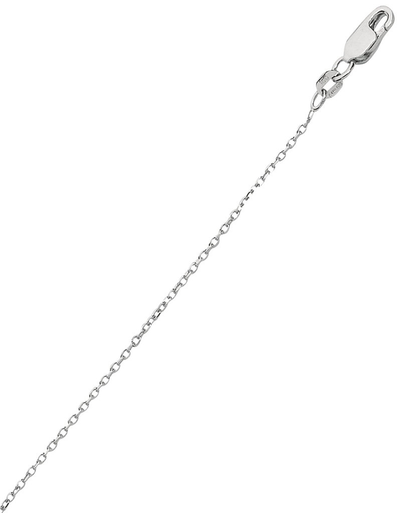 Sterling Silver 1.1mm Diamond Cut Cable Chain Necklace 30"