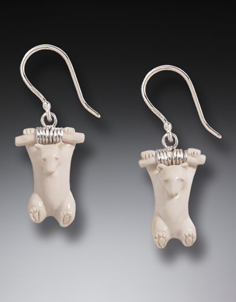 Hanging Ivory Earring Card 1-1/2 x 1-1/2