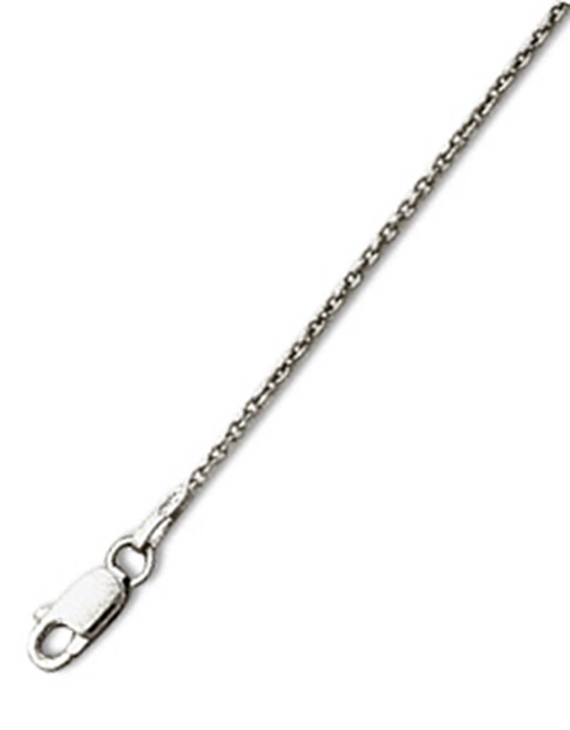 Sterling Silver 1.1mm Oval Rolo Chain Necklace
