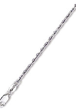 Sterling Silver Thick Rolo Chain with Rhodium Finish