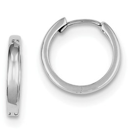 Round Flat Huggie Earrings 14mm