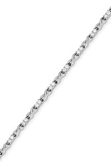 Sterling Silver X Link Cubic Zirconia Bracelet 7.25"