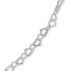 Heart Link Bracelet 7.5"