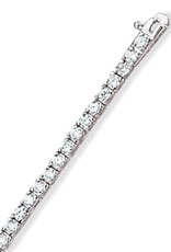 Sterling Silver Round CZ Tennis Bracelet 6.5"