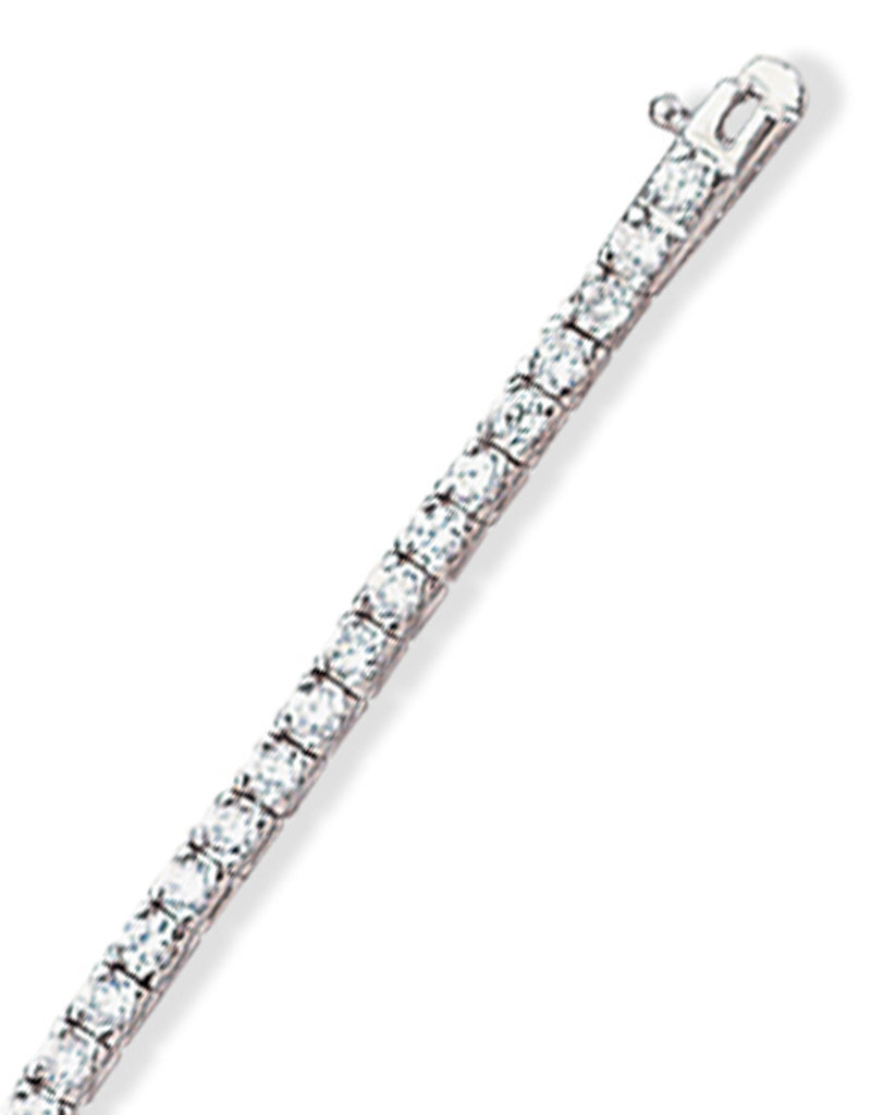 Sterling Silver Round CZ Tennis Bracelet 6.5"